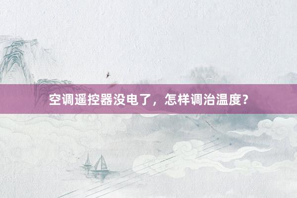 空调遥控器没电了，怎样调治温度？